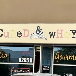 a car parked in front of a store