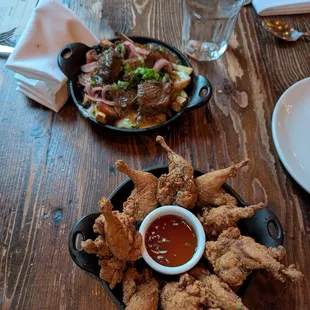 Fried Quail Legs &amp; Pork Cheek Poutine