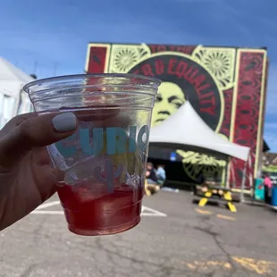 Took the picture after I was almost finished  Enjoying a El Diablo on a surprisingly sunny Denver day!