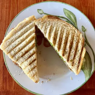 Vegan ham sandwich on sourdough