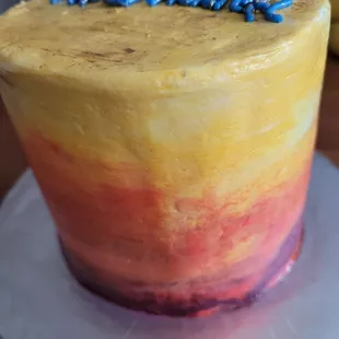 Sunrise red velvet cake. Yum!