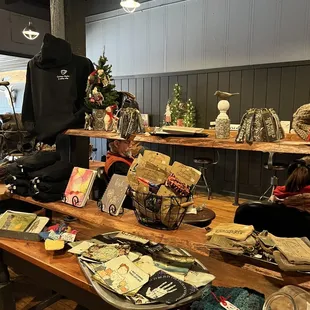 a table full of items