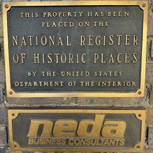 National Register of Historic Places plaque.