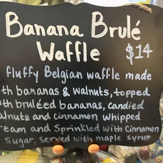 Banana Brule Waffle