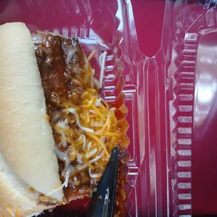 Chili cheese dog