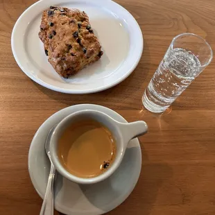 Luna Honduras espresso and blackcurrant scone