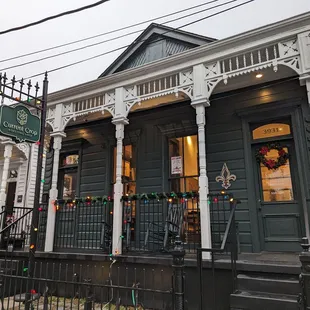 the front of the building