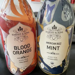 two bottles of tea