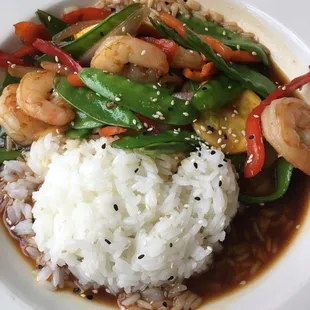 Stir fry with shrimp