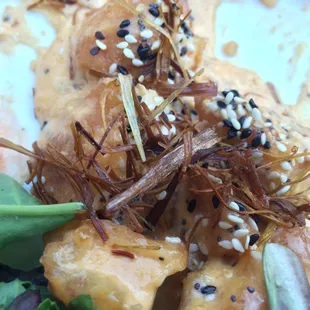 Sesame chicken drops.