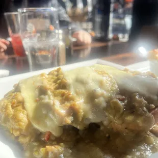 Green chili burger with habanero cheese
