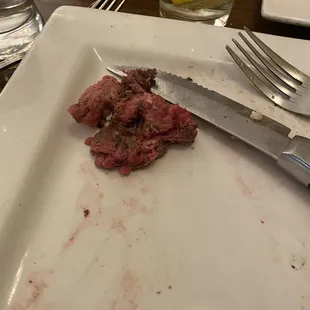 Uncuttable or chewable steak