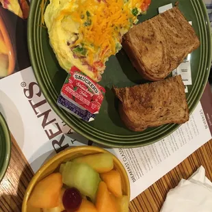 Farmers omelet with fruit