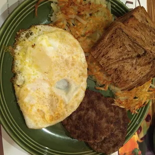 Currents breakfast- eggs over medium.