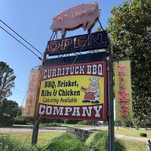 a sign for a restaurant