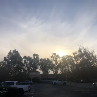 Right before sunset.