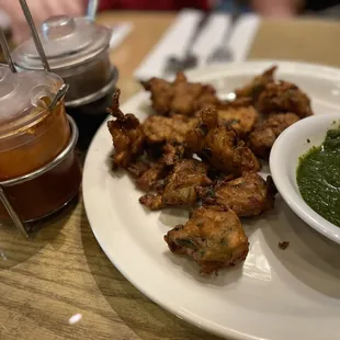 a plate of food on a table