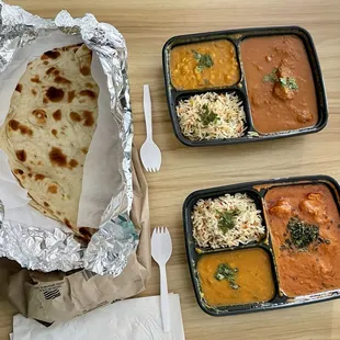 Fish Curry, Chicken Tikka Masala Lunch Combo