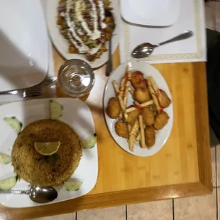 Kid's 10 Pieces Chicken Nuggets w/Fries Samosa chatr Lamb Biryani