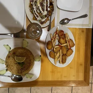 Samosa Chat Lamb Biryani Kid's 10 Pieces Chicken Nuggets w/Fries