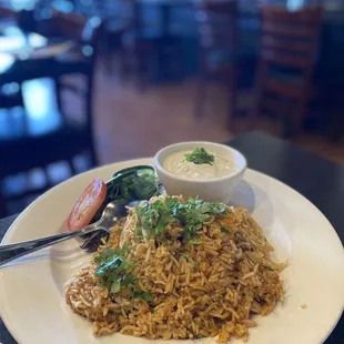 Masala Shrimp Biryani Lunch