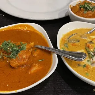 Navaratan korma!  Best vegetarian dish!!!  The other dish Murg Masala chicken (red sauce dish).