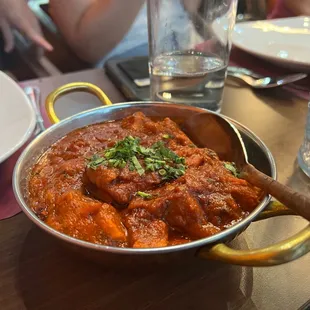 a bowl of food on a table