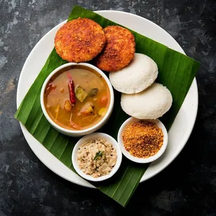 a plate of food on a table