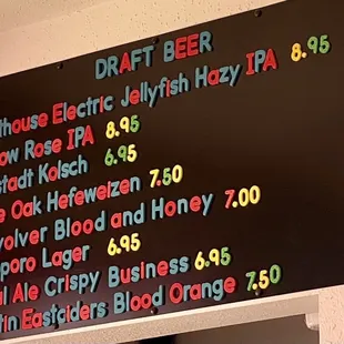 Beer selection today (rotates)