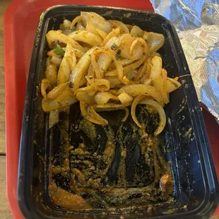 Chicken tikka bbq onion graveyard