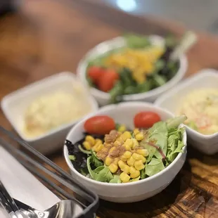 Potato salad and salad