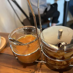 Mango habanero and white onion sides