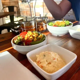 Small House Salad and Japanese Potato Salad