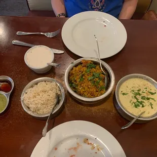 Goat biryani and chicken Komar