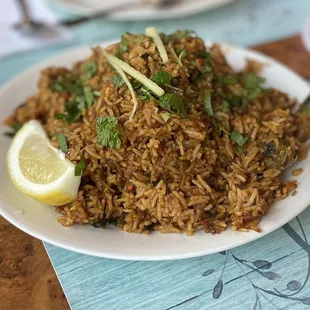 Lamb Biryani extra spicy - delicious!