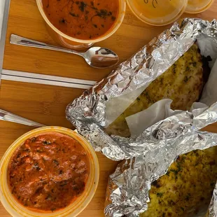 Butter Chicken, Garlic Naan!