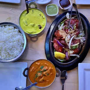 TANDOORI CHICKEN, KADI PAKORA, tikka masala chicken