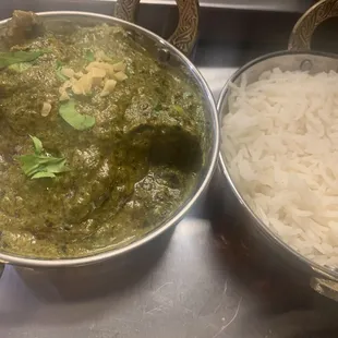 Lamb saag(fresh spinach sauce)