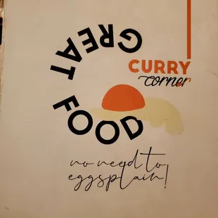 Menu cover