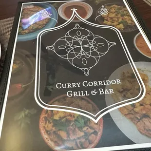 Front of the menu