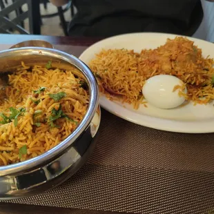 Chicken Biryani Whole boiled egg 2 whole pieces of chicken