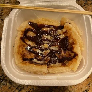 Dessert Roti with Nutella and condensed milk