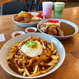 Pork Belly Curry Chicken Katsu Curry Curry Fries Matcha Latte Strawberry Milk