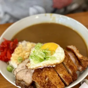 Pork Belly Curry with Chicken Katsu