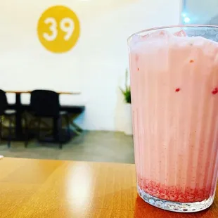 Strawberry Milk ($5.50) - milky sweet with a touch of light strawberry flavor