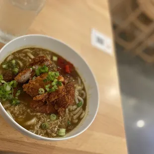 Chicken katsu with udon