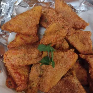 a plate of fried chicken