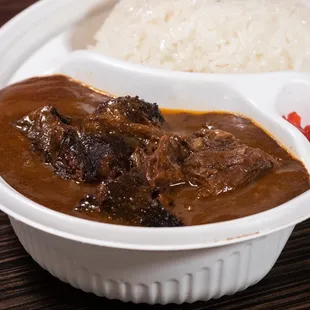Beef tongue curry,  our homemade beef tongue slow cooked 6 hours. I really recommend this!
