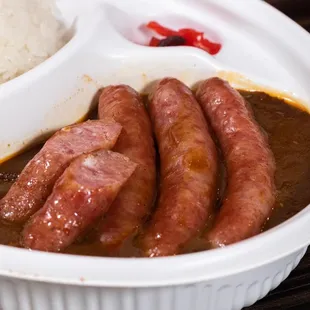 Japanese pork sausage.