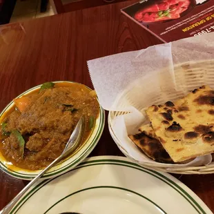 Trying out the lamb curry